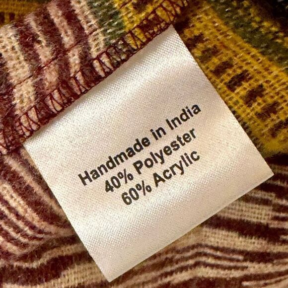 NWT BHANTI Women's Rishikesh Fringe Bottom Himalayan Open Front Cardigan Small - Picture 8 of 12